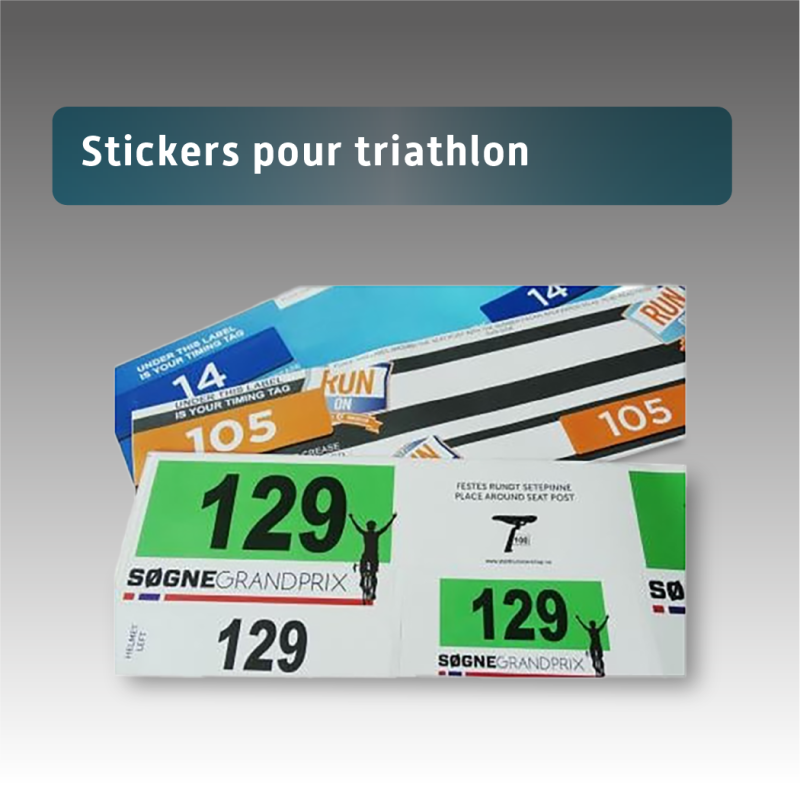 Stickers Triathlon Personnalisés (Vélo, Casque, Bagages) | Conception Gratuite